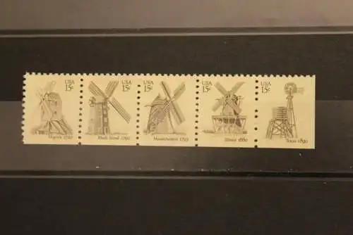 USA 1980; Freimarken Amerikanische Windmühlen, MiNr 1415-19, MNH