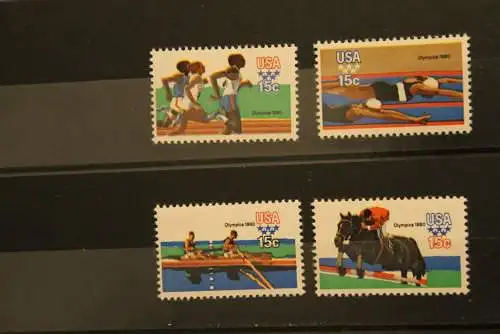 USA 1979;  Olympische Sommerspiele Moskau (II), MiNr  1398-1401, MNH