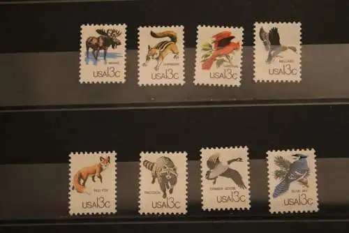 USA 1978, Intern. Briefmarkenaustellung CAPEX '78 Toronto, Tiere,  MiNr  1343-50, MNH