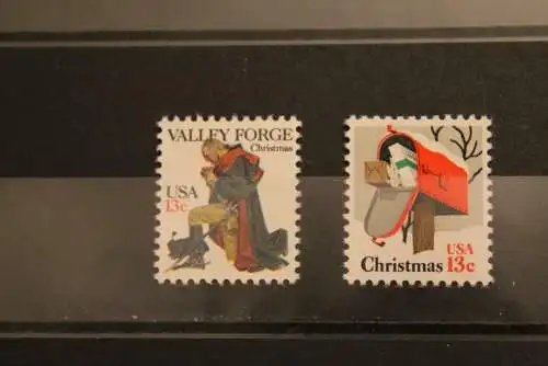 USA 1977, Weihnachten,  MiNr  1317-18, MNH