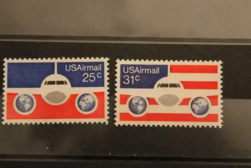 USA 1976; Freimarke Flugzeug  MiNr  1200-01, MNH