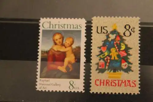 USA 1973; Weihnachten,  MiNr  1123-24, MNH