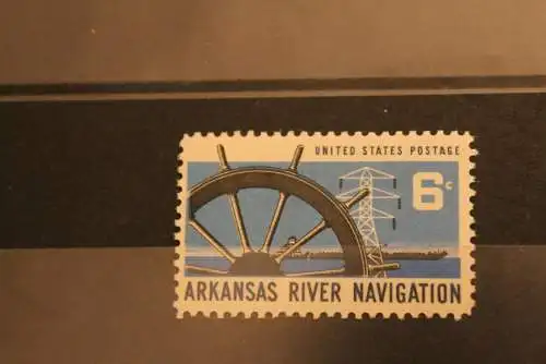 USA 1968; Schiffbarmachung Arkansas River, MiNr  966, MNH