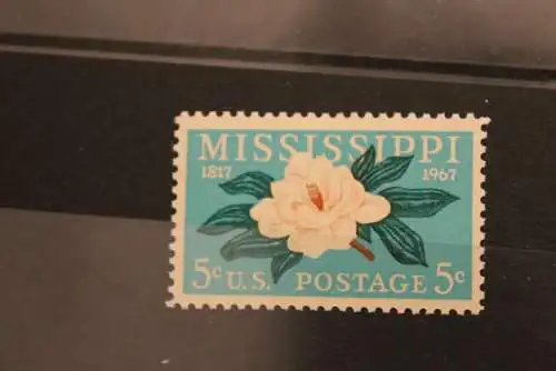 USA 1967; 150 Jahre Staat Mississipi, MiNr  938, MNH