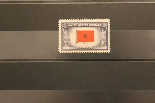 USA 1943; Flagge Albanien, MiNr  512; MNH