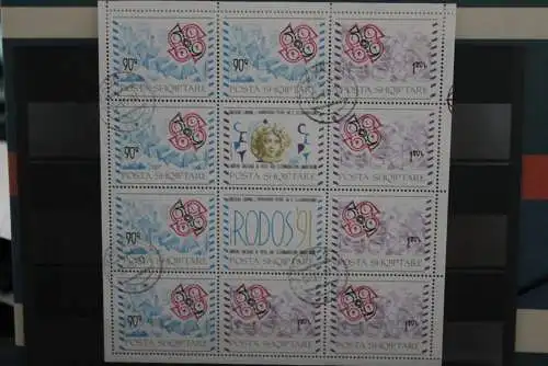 Albanien 1992, Aufnahme Albaniens in die CEPT, Kleinbogen MiNr. 2495-96, gestempelt, EST