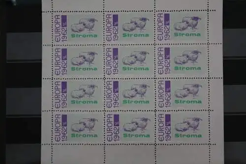 Großbritannien: Isle Stroma; Europa Union, CEPT 1962, Kleinbogensatz; 3 KB; MNH