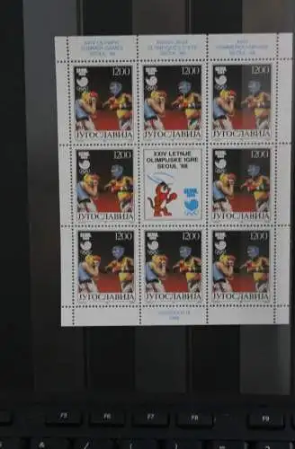 Jugoslawien 1988,  XXIV. Olympische Sommerspiele Seoul '88, Kleinbogen,  Kleinbogensatz von 4 KB, MNH