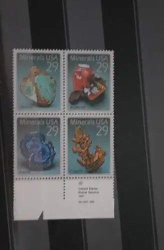 USA 1992; Mineralien, MiNr 2315-18, ZD; MNH