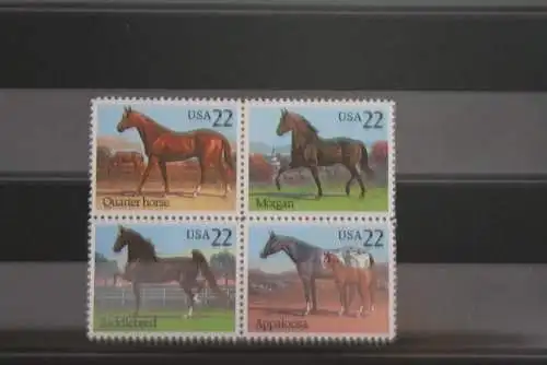 USA 1985; Pferde, MiNr 1767-70, ZD; MNH