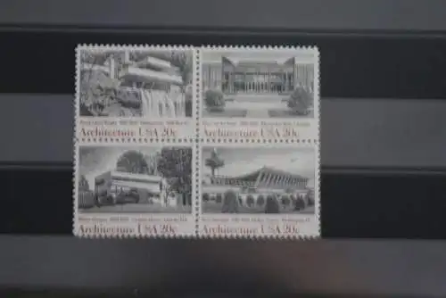 USA 1982; Amerikanische Architekten (IV), MiNr 1600-03, ZD; MNH