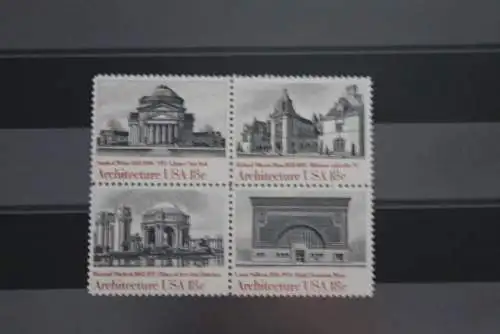 USA 1981; Amerikanische Architekten (III),  MiNr 1500-03, ZD; MNH