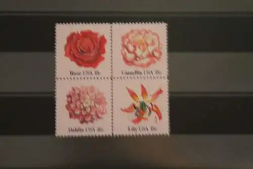 USA 1981; Blumen, MiNr 1459-62, ZD; MNH