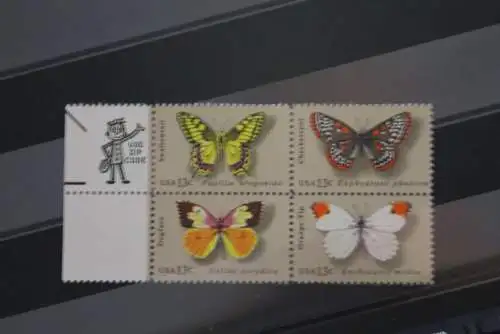 USA 1977; Schmetterlinge, MiNr 1300-03, ZD; MNH