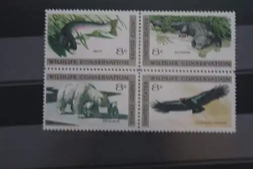 USA 1971; Naturschutz, Tiere, MiNr 1037-40, ZD; MNH