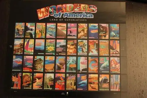 USA 2006; Wonders of  America, Folienbogen, sk, MiNr  4078-4117, MNH