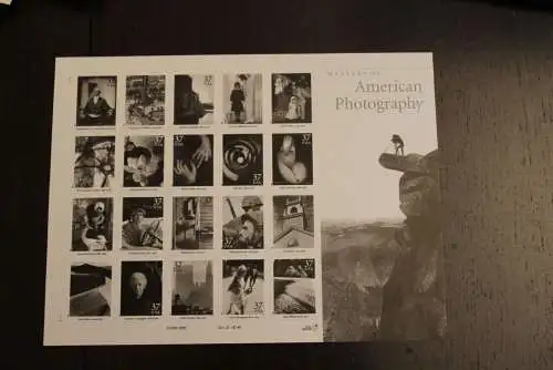 USA 2002; Amerikanische Photografie; Folienbogen, sk, MiNr  3596-3615, MNH