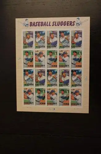 USA 2006; Baseballspieler; Folienbogen, sk, MiNr  4132-35, MNH