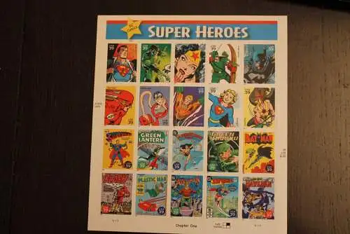 USA 2006; Super Heroes (I); Folienbogen, sk, MiNr  4136-55, MNH