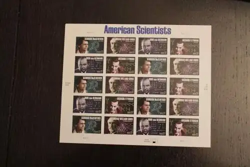 USA 2005; Amerikanische Wissenschaftler (I); Folienbogen, sk, MiNr  3923-26, MNH