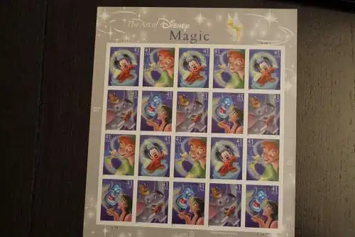 USA 2007; Walt-Disney-Figuren (IV); Folienbogen, sk, MiNr  4295-98, MNH