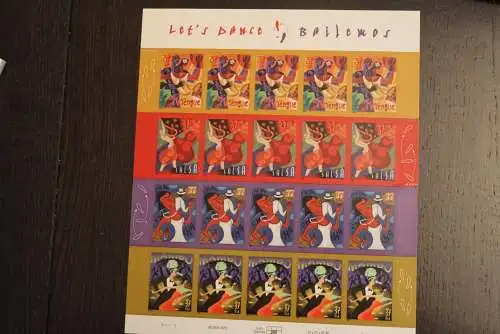 USA 2005; Aufforderung zum Tanz; Folienbogen, sk, MiNr  3977-80, MNH