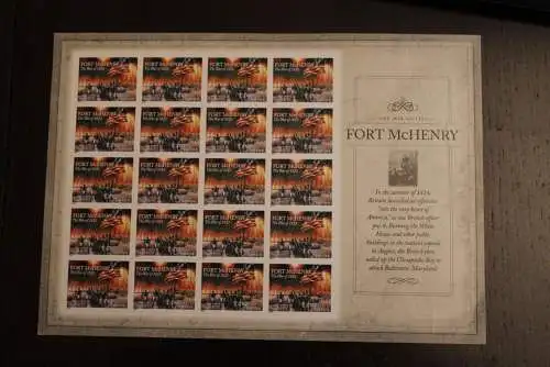 USA 2014; Schlacht am Fort McHenry; Folienbogen, sk, MiNr 5107 BA, MNH