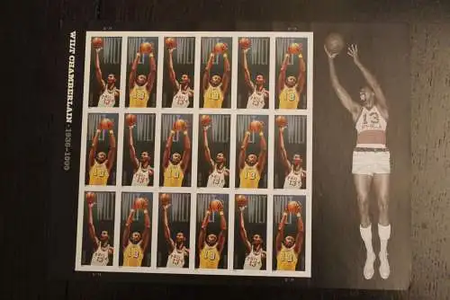 USA 2014; Wiet Chamberlain; Basketball; Folienbogen, sk, MiNr 5137 BA-38 BA, MNH