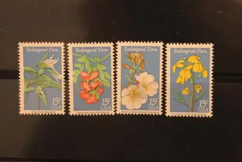 USA  1979, Naturschutz; Blumen, Flora, MiNr  1386-89, MNH