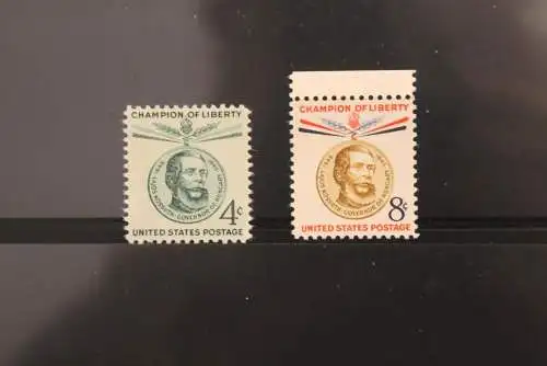 USA  1958, Freiheitskämpfer:Lajos Kossuth, MiNr 736-37, MNH