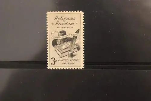 USA  1957, 300 Jahre Religionsfrieden, MiNr 722, MNH