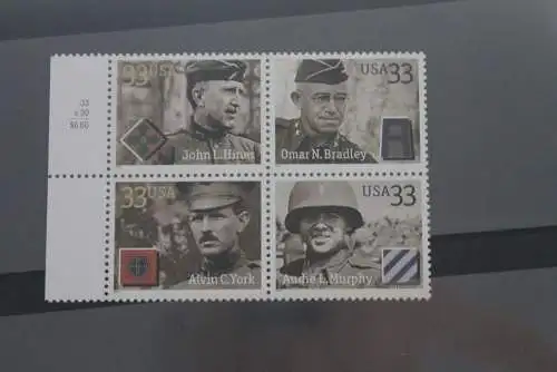 U.S.A. 2000, Soldaten des Heeres, ZD, MiNr 3303-06, MNH