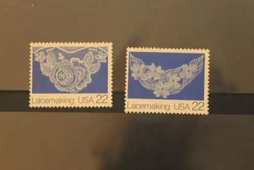 U.S.A. 1987; Amerikanische Volkskunst Spitzenklöppelei,  MiNr 1936-39, MNH