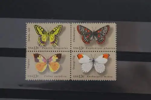 U.S.A. 1977, Schmetterlinge, ZD,  MiNr 1300-03, MNH