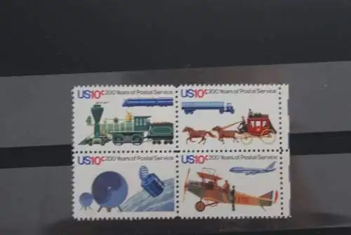 U.S.A. 1975; 200 Jahre Postwesen, MiNr 1182-85, ZD, MNH