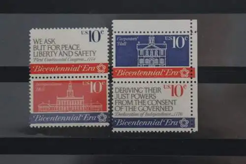 U.S.A. 1974; 200 Jahre Unabhängigkeit,  MiNr 1150-53, MNH