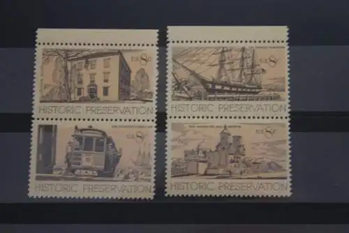 U.S.A. 1971; Erhaltung Historischer Bauten,  MiNr 1052-55, MNH