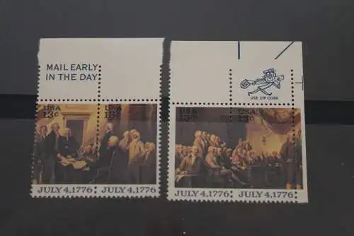 U.S.A. 1976; 200 Jahre Unabhängigkeit,  MiNr 1278-81, MNH