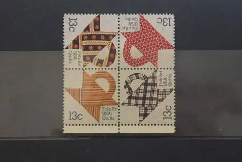 U.S.A. 1981; Amerikanische Volkskunst, MiNr 1329-32, ZD, MNH