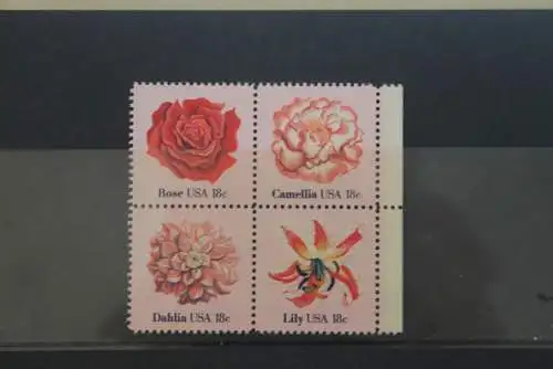 U.S.A. 1981; Blumen; MiNr 1459-62, ZD, MNH