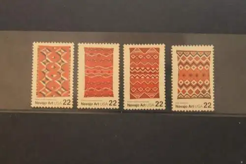 U.S.A. 1986; Kunst der Navajo-Indianer, MiNr 1845-48, MNH