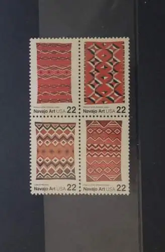 U.S.A. 1986; Kunst der Navajo-Indianer, MiNr 1845-48, ZD, MNH