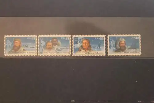 U.S.A. 1986; Nordpolarforscher, MiNr 1835-38, MNH