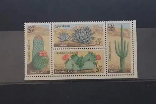 U.S.A. 1981; Wüstenpflanzen, Kakteen, MiNr 1517-20, ZD, MNH