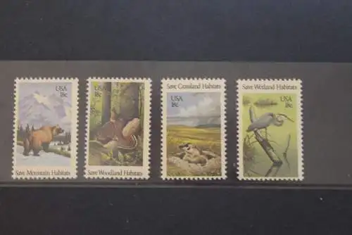 U.S.A. 1981; Naturschutz: Tiere, MiNr 1493-96, MNH