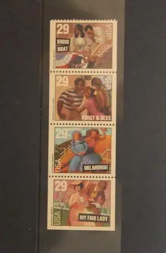 U.S.A. 1993; Amerikanische Musikgeschichte; MiNr 2386-89; Streifen; MNH