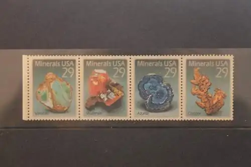 U.S.A. 1992; Mineralien; MiNr 2315-18; Streifen; MNH