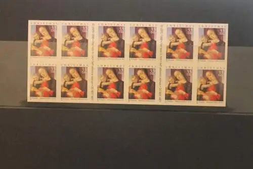 Folienblatt Seasons Greetings; Madonna mit Kind, 1999, 33 C); MiNr FB 60; MNH