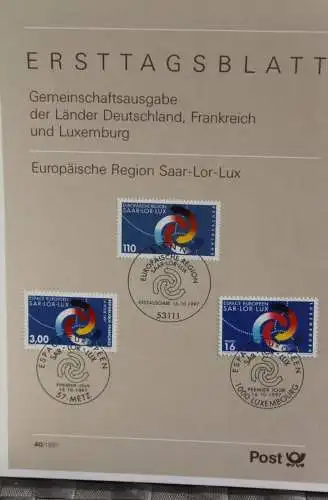 Deutschland; Gemeinschaftsausgabe mit Frankreich und Luxemburg, Ersttagsblatt, ETB 40/1997; MiNr 1957