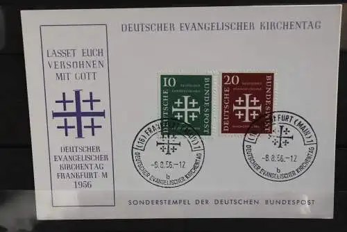 Deutschland, Ev. Kirchentag 1956; FDC - Karte, Frankfurt/M., MiNr 235-36